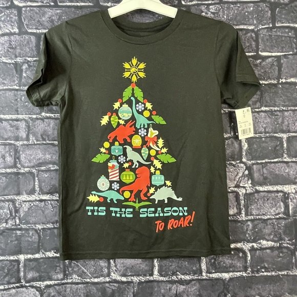 Jurassic World Medium Dinosaurs Tree Ornaments Short Sleeve Graphic T-Shirt - Picture 1 of 7